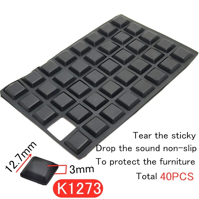 1Set Silicone Black Self Adhesive Furniture Bumper Buffer Pads Anti-slip Collision Cushion Cabinet Door Bumper Cushions: K1273