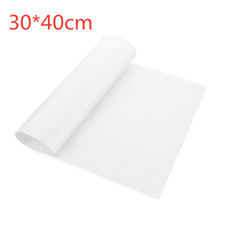 Lona antiadherente para hornear, horno microondas de cocina para el hogar, tela antiadherente para hornear, pasteles, lino y Pizza, papel de sartén de aceite de alta temperatura: white 30X40cm