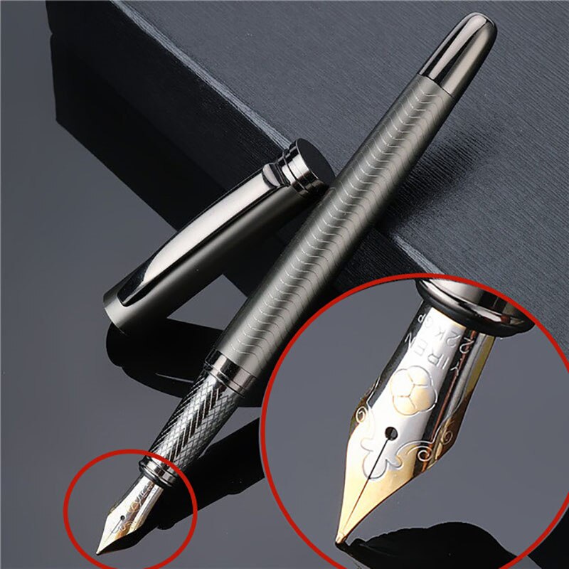 1PC Fountain Pen Luxury Business Writing Signing Calligraphy Ink Nib Pens Box Office Stationary Supplies 03924