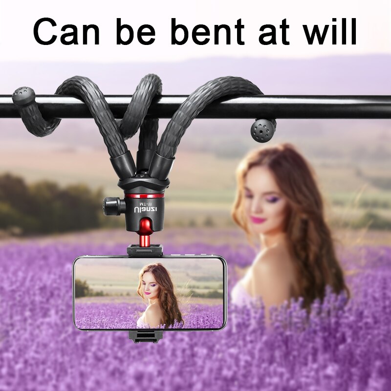Ulanzi MT-11 elastyczny statyw trójnożny do DSLR Smartphone 2 w 1 statyw przedłużyć 1/4 ''śruba do Magic Arm światło Led do kamery