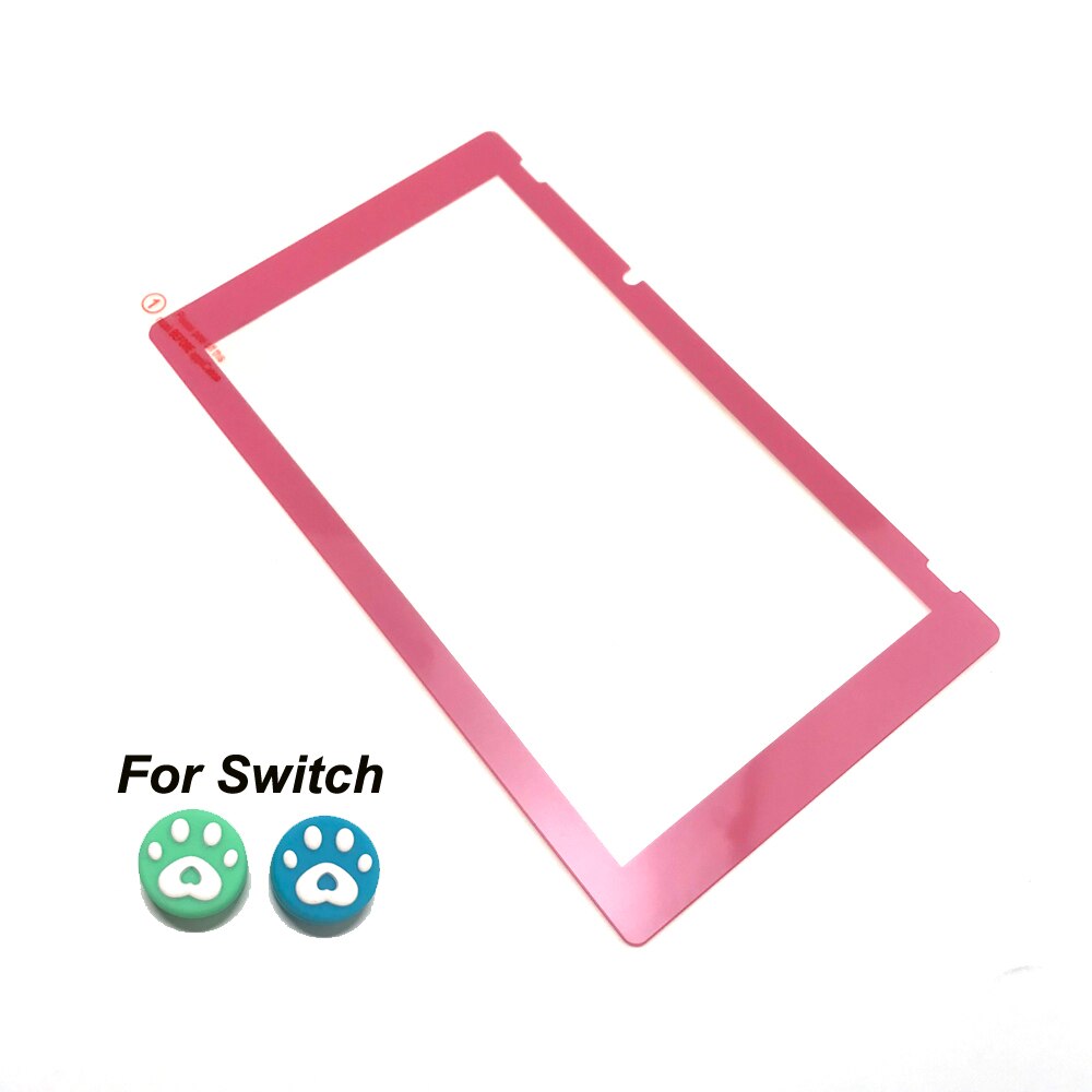 Gehard Glas Beschermende Film Cover Guard Voor Nintendo Switch/Schakelaar Lite Nintend Ns Mini Full Touch Screen Protector: Pink for Switch