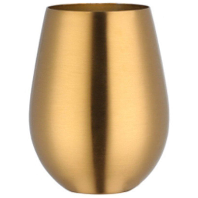 500ml öl vin kopp öl tumbler cocktail juice mjölk kopp metall dricksmugg: Guld-