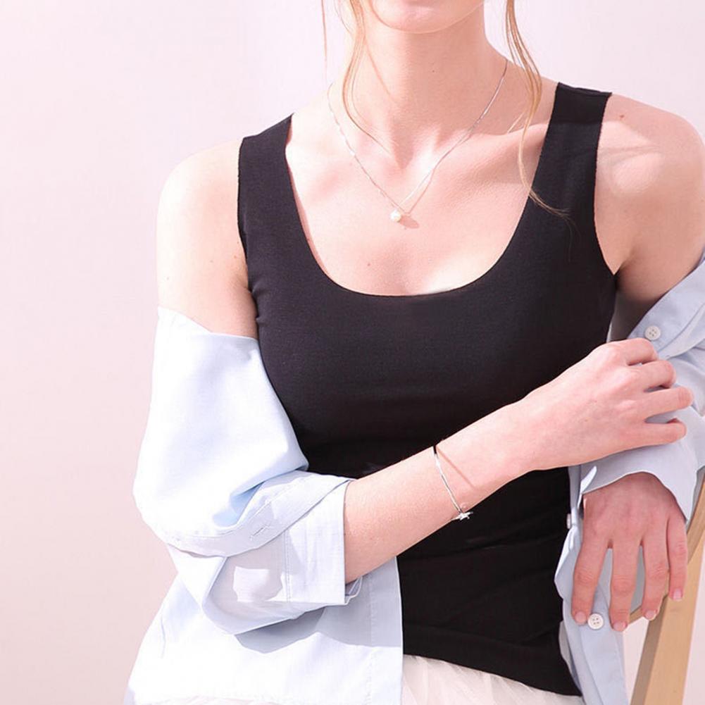 Damesvest t-shirt zomer naadloos ijzijden vest dames ondershirt ondergoed all-match casual tanktops dames blouse camis