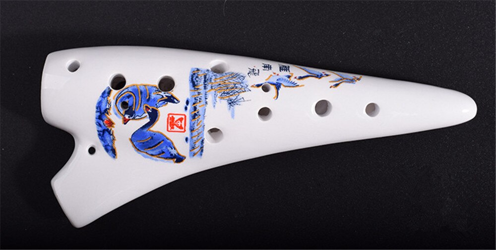 Small Ocarina 12-hole Treble C-tone Porcelain Desselda Legend Time Whistle Submarine Modeling Mini Wind Instrument: T2