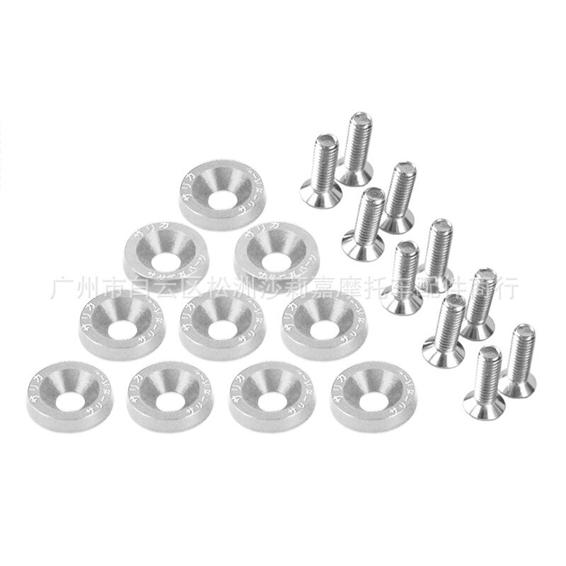 Moto tuercas 6MM moto tornillos para kawasaki honda suzuki benelli vespa yamaha harley softail tornillo accesorios de la motocicleta: Blanco