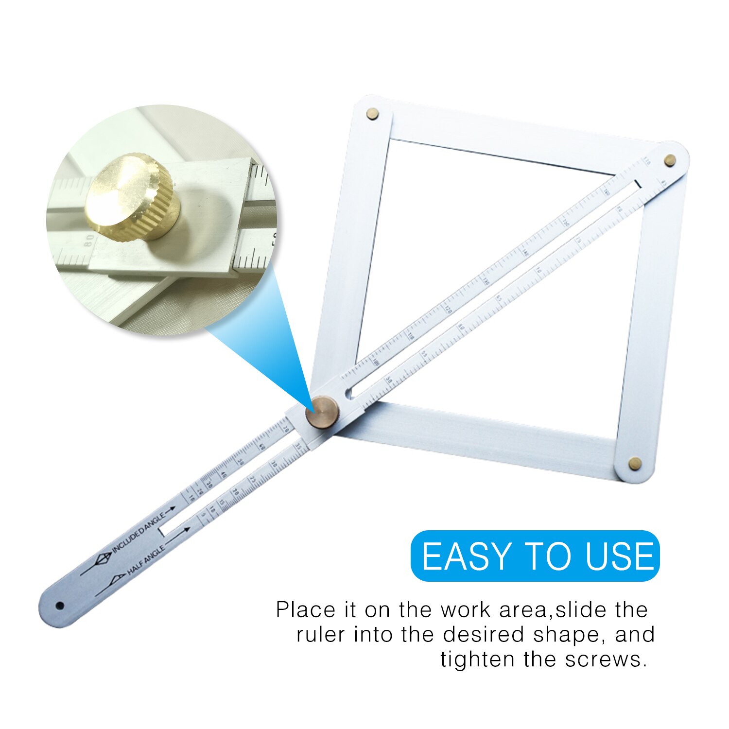 DIY Multi-angle Corner Angle Finder Stainless Steel Protractor Tile Wood Ruler Woodworking Model Craft Angle Square Corner Angle