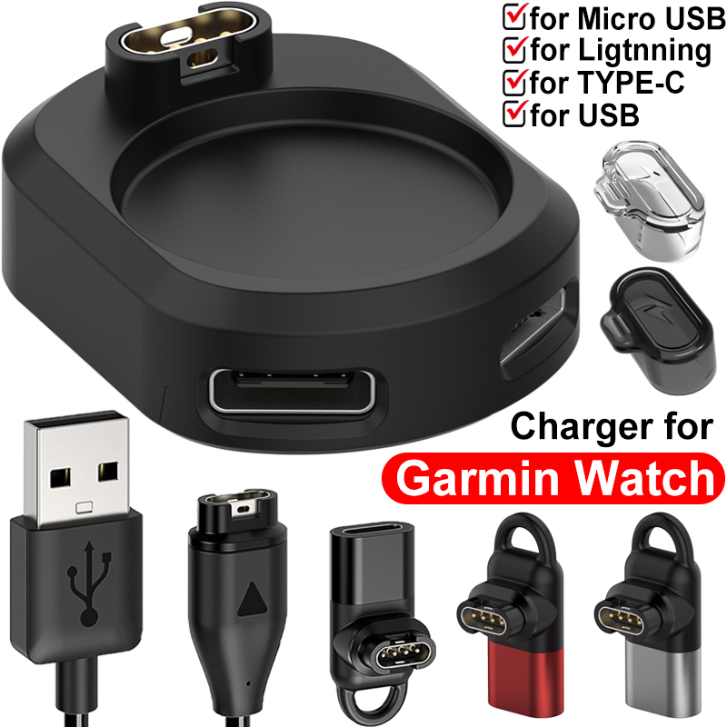 Type C Oplader Adapter voor Garmin Fenix 8 7 S 6 5 7X 6X Forerunner 265 965 245 955 Venu 3 S SQ2 Opladen Converter Kabel Adapter