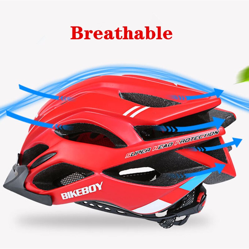 BIKEBOY Intergrally-Molded Cycling Helmet Men Women Ultralight Mountain Road Bike Bicycle MTB Helmets Safety Cap