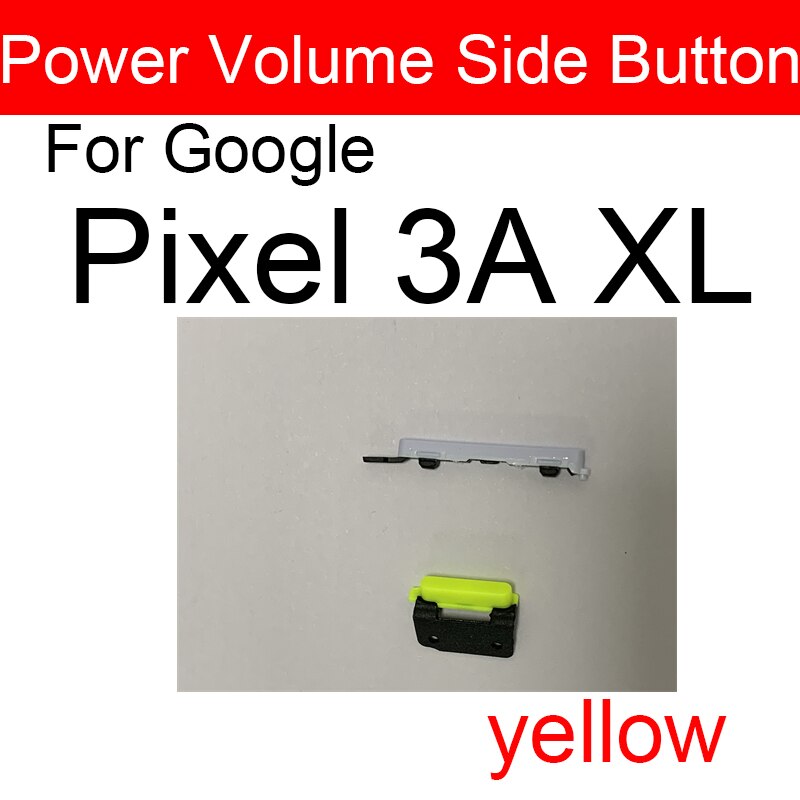 Power &amp; Volume Side Button For Google Pixel 3 3A 3XL XL Power Volume Side Key Repair Parts: Pixel 3A XL-yellow