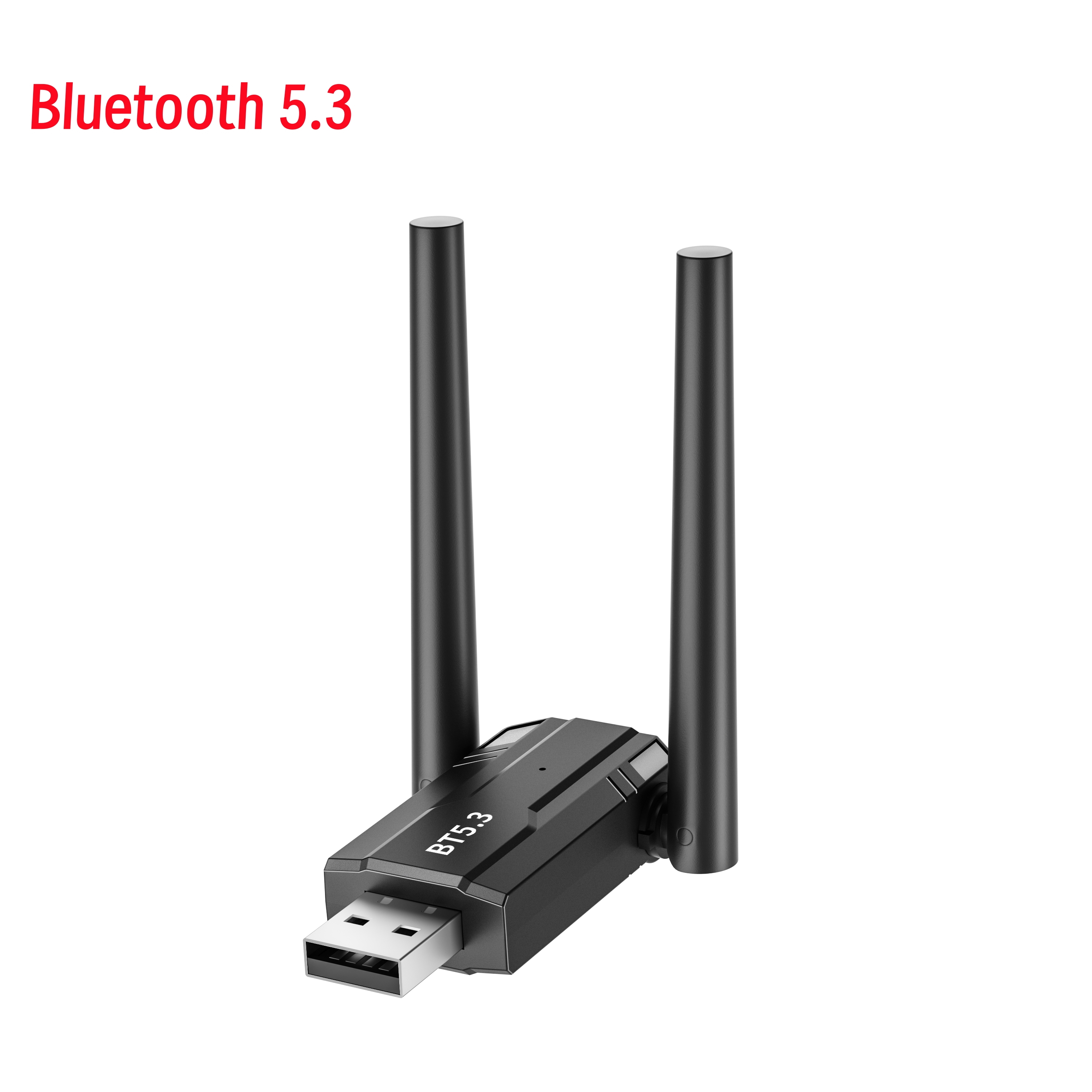 200m usb bluetooth 6.0 -sovitin tietokoneelle, langaton hiiri, näppäimistö, musiikki, kuulokkeet, bluetooth-lähetinohjain ilmaiseksi win 8.1/10/11: lle: Punainen