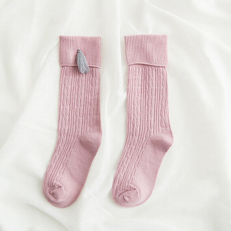 Baby Peuter Meisjes Katoen Knie Hoge Sokken Panty Been Warmer Kousen Voor 1-8Y Modieuze Lange Sokken: Roze / 6m
