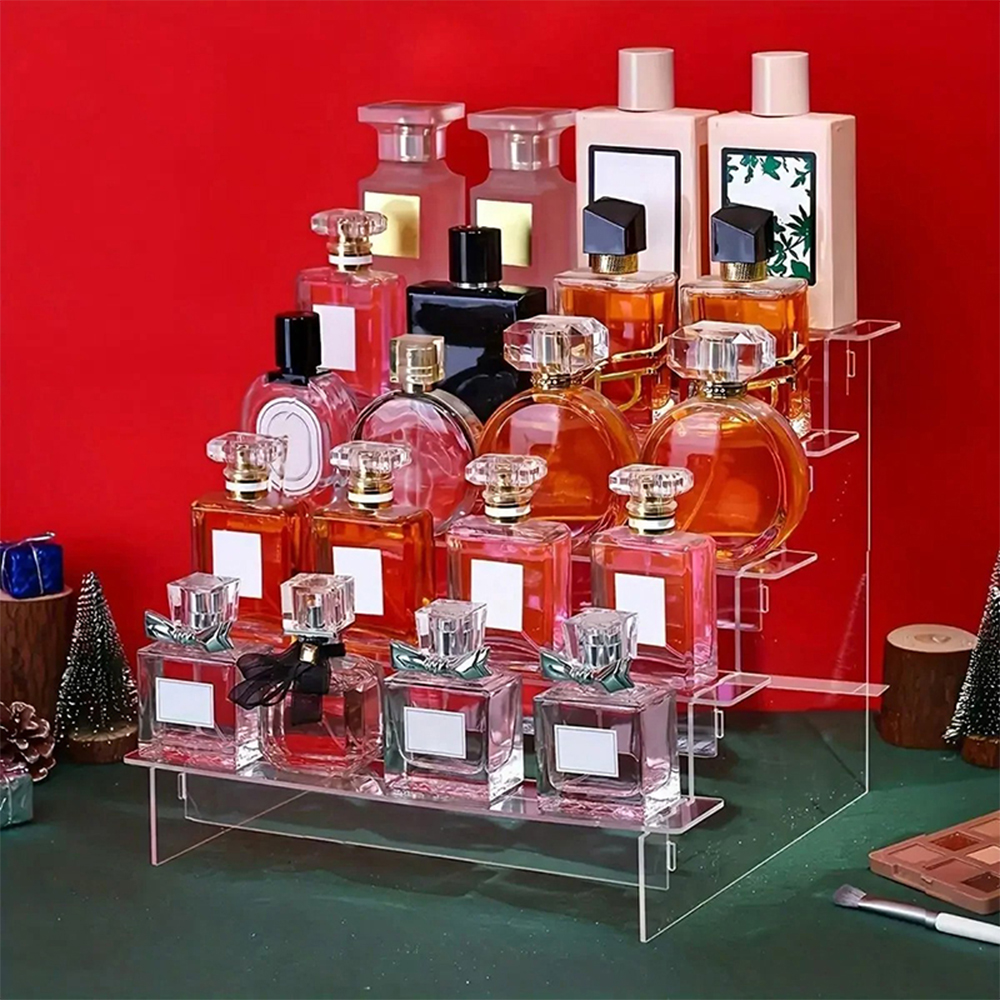 Transparent Shelf Organizers Display Stand Holder Figures Collectibles Storage Rack Perfumes Doll Removable Accessories