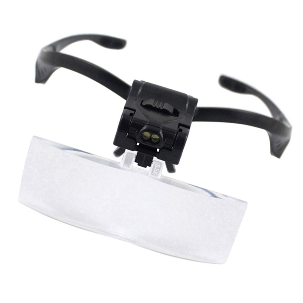 1.0/1.5/2.0/2.5/3.5X Vergrootglas Eye Reparatie Vergrootglas 2 Led Light Glazen Loupe Optische Lens hoofdband Vergrootglazen