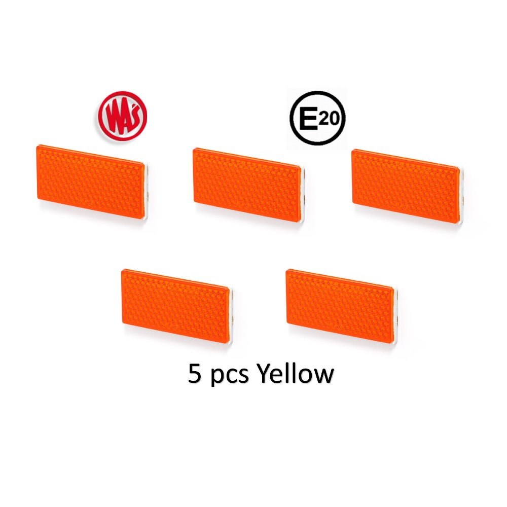 Cat Eye Reflector 105x48mm Adhesive Truck Tractor Caravan Bicycle Motorcycle Reflective Reflector: 5 Pcs Yellow