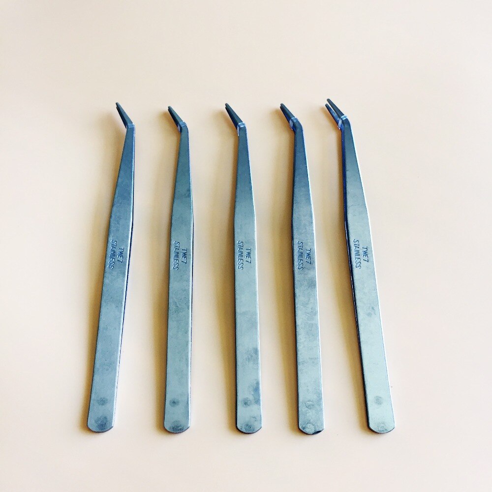 5pcs/lot Stainless Steel Tweezers Sewing Tools