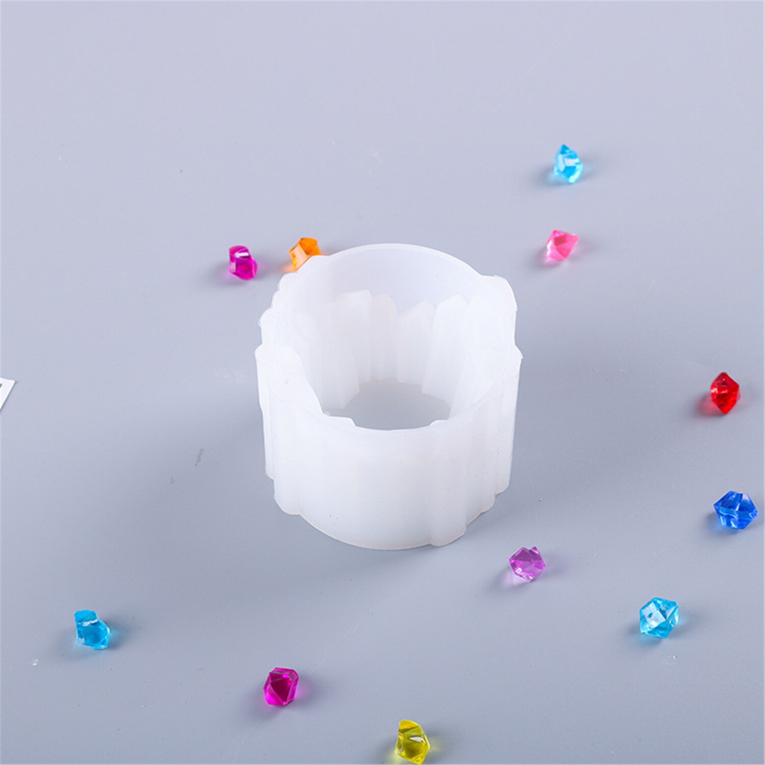 2Pcs Hars Kaars Houder Mallen, Siliconen Mallen, Kandelaar Siliconen Hars Mallen, crystal Vorm Epoxy Casting Mallen Voor Diy