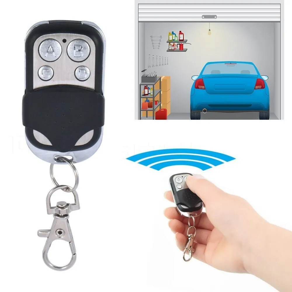 Metal Push Button Remote Control Transmitter ABCD / Lock Unlock 4Button 433MHz Universal 4 Buttons Garage Door Opener Remote