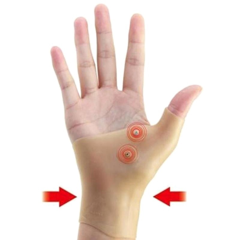 1 stk magnetisk terapi håndledshandske tenosynovitis smertelindring håndled hånd tommelfingerstøtte handsker håndledsbøjler til mænd kvinder