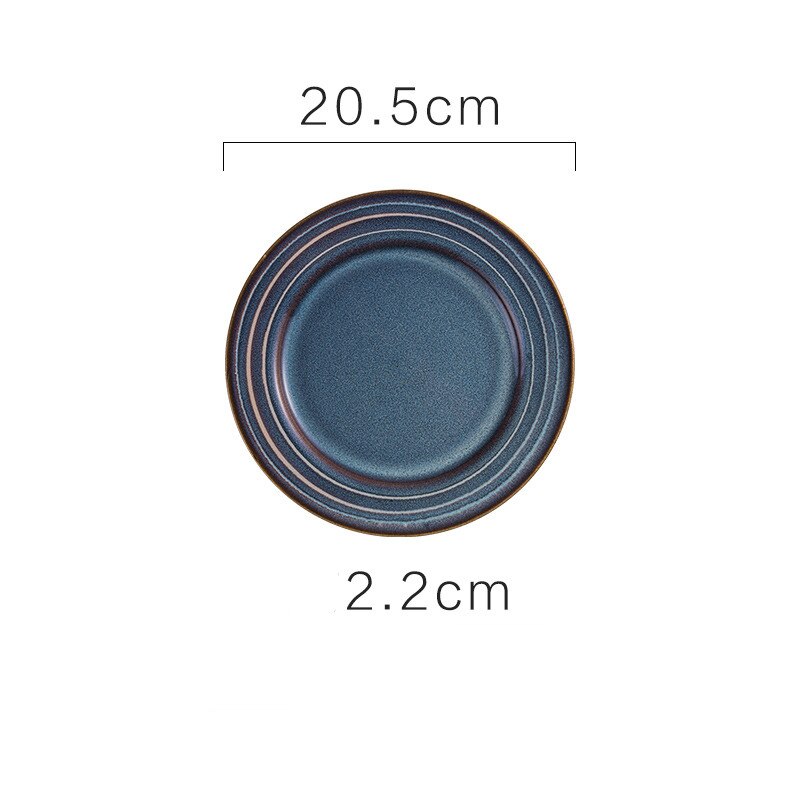 Painted ceramic round fruit plate saucer western food plate kitchen board dessert plate tableware set service plate cake plate: a