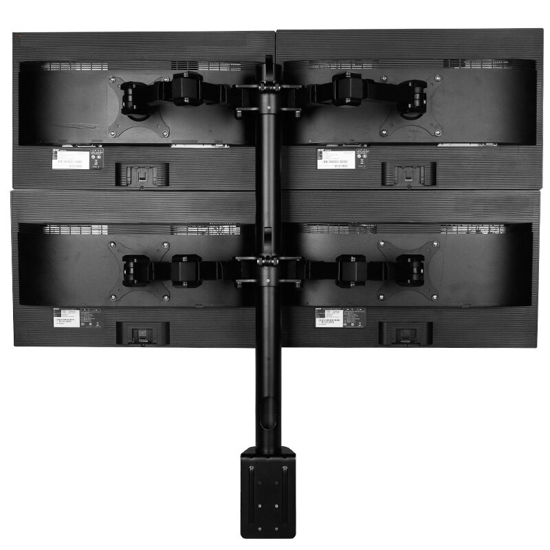 Desktop Quad Monitor Heavy Duty Mount four Arm LCD Stand Quad Screens Fit for 10&quot;-30&quot; Max 10KG Per Arm Loading Capacity