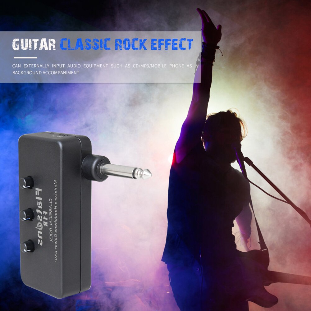 Portable Electric Guitar Amplifier Amp Mini Headphone Amp Built-in Distortion Effect Top Guitar Accessories Parts
