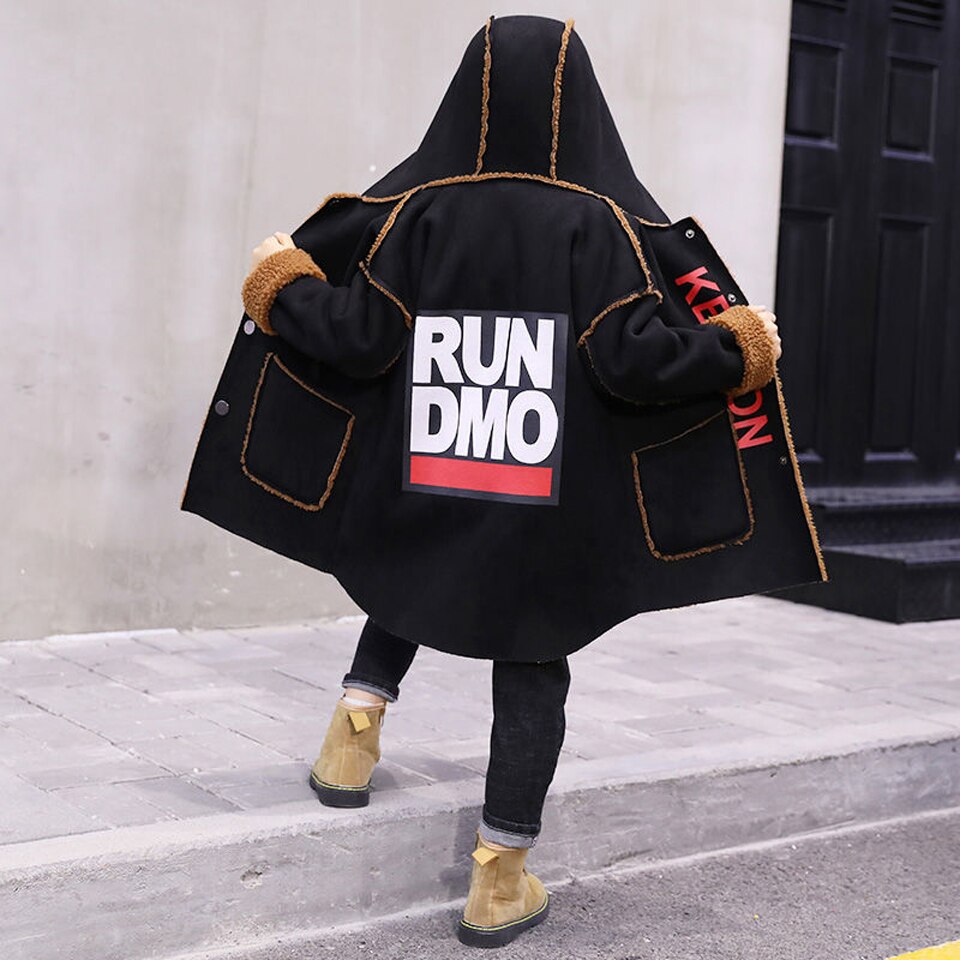 Chaqueta de primavera para niños, abrigo de manga larga para niños, chaqueta con capucha para niños, ropa de con letras para niños de 6, 8, 12 y 13 años de otoño
