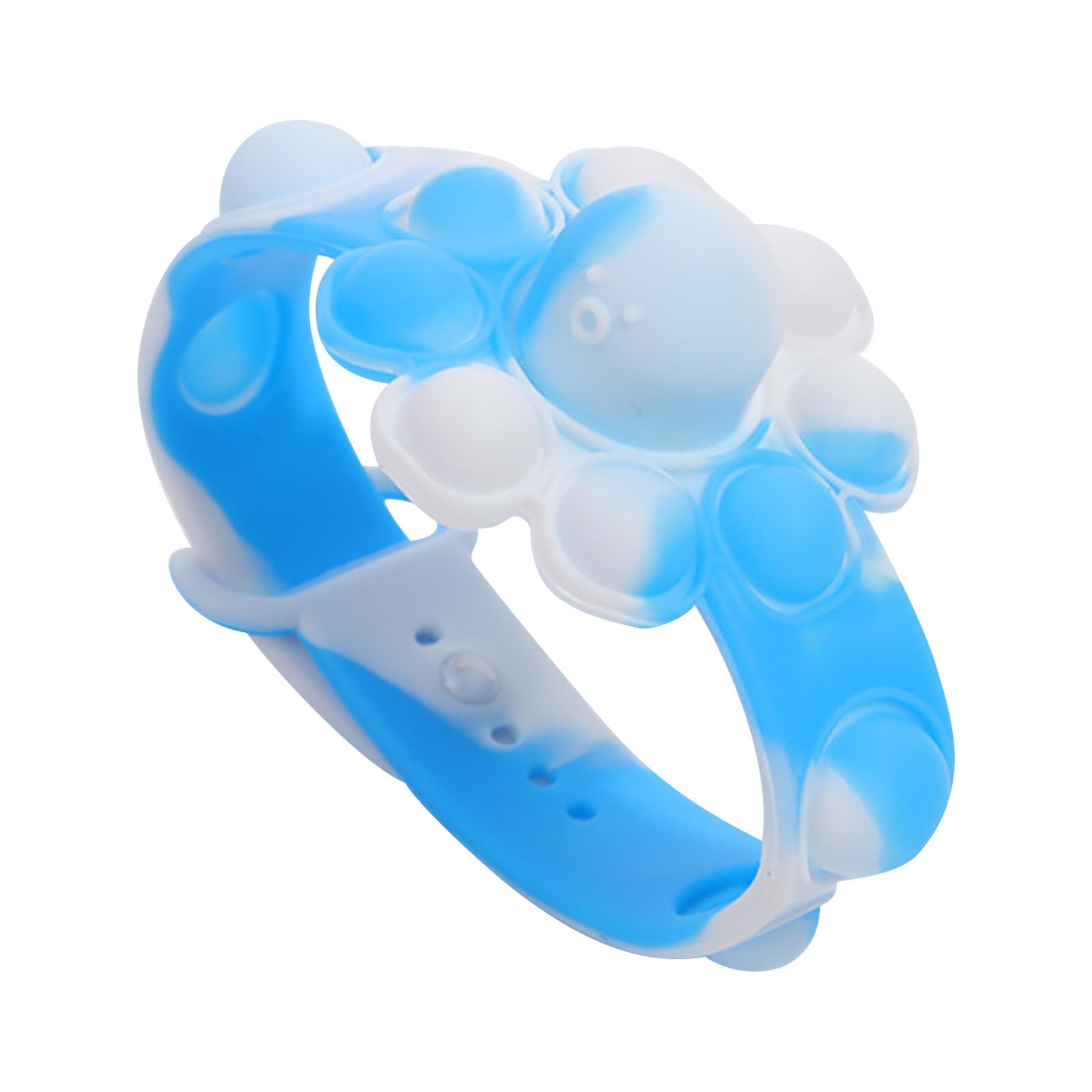 Fidget leker silikon barn spretter armbåndet push boble enkel fordypning voksne anti stress reliever sensorisk leke poppet: B