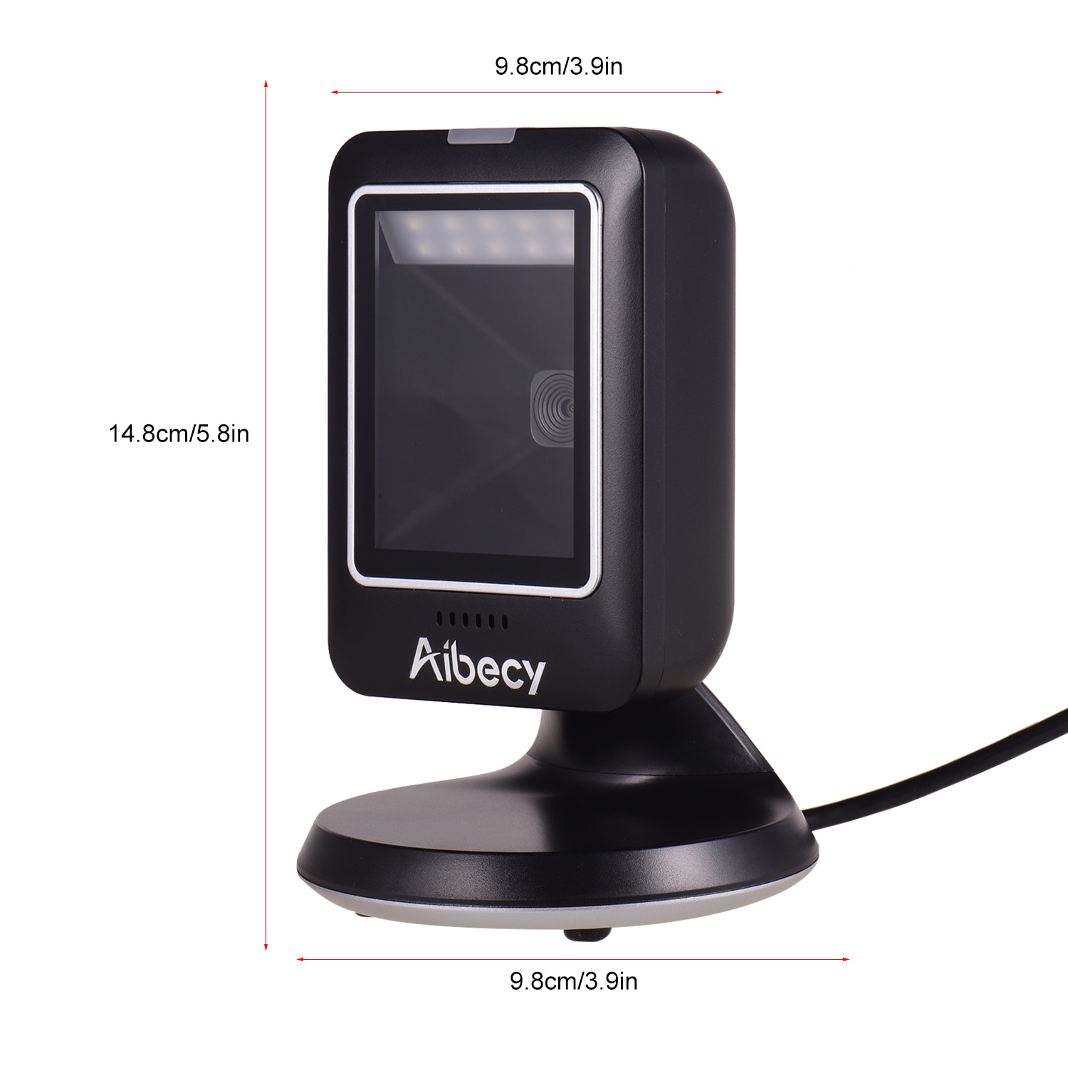 Aibecy MP6300Y 1D/2D/QR Omnidirektionale Barcode Scanner USB Verdrahtete Bar Code Reader CMOS Scanner HandFree Code Scanner für Einzelhandel