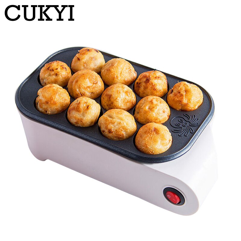 Cukyi Mini Octopus Gehaktbal Maker Elektrische Takoyaki Machine Snapper Cake Bakken Pan Hotdog Ei Omelet Vis-Vorm Cake Oven