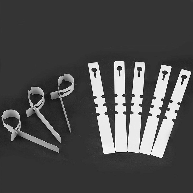 100 Plastic Plant Hanging Tree Tags Wrapping Nursery Tag Marking Waterproof Nursery Tag (White)