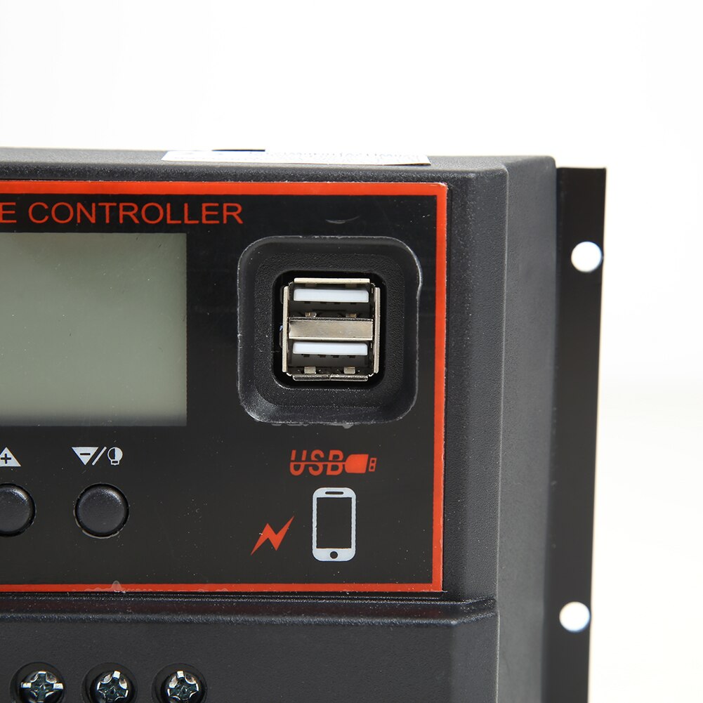 Dual LCD Solar Panel Charger Controller Regulator USB Auto Solar Battery Output Charge Controller Panels 12V 24V