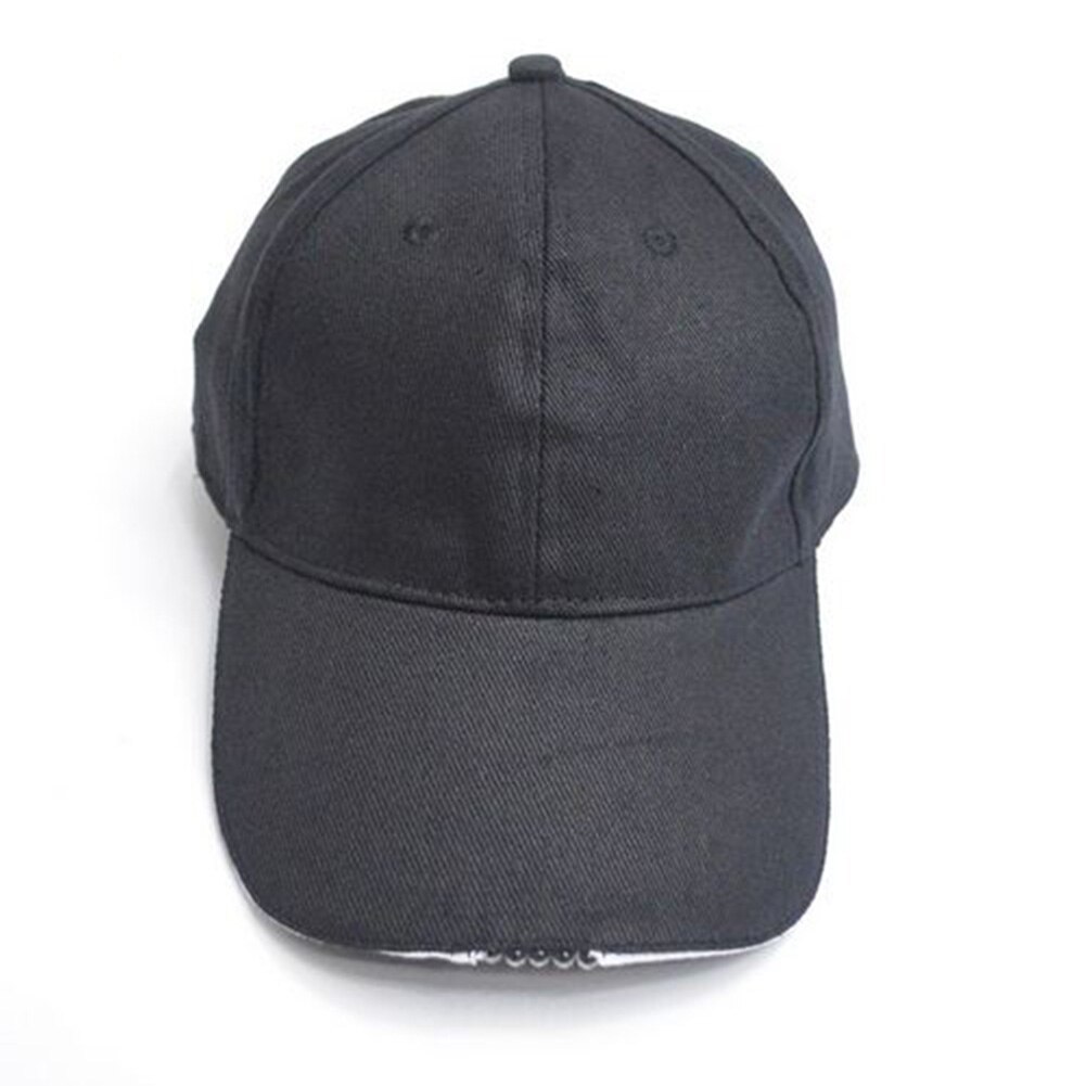 5 led lampe cap batteridrevet hat med led lys lommelygte til fiskeri jogging baseball cap belysning fisk hat