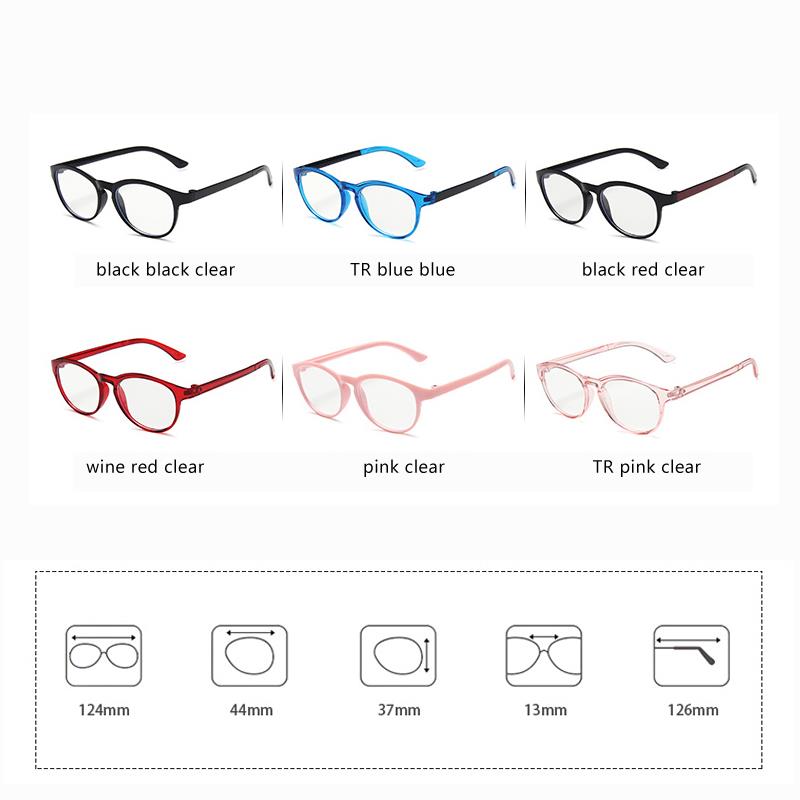 Round Kids Anti Blue Light Glasses Optical Frame Children Boys Girls Computer Transparent Eyeglasses Anti-UV Spectacles