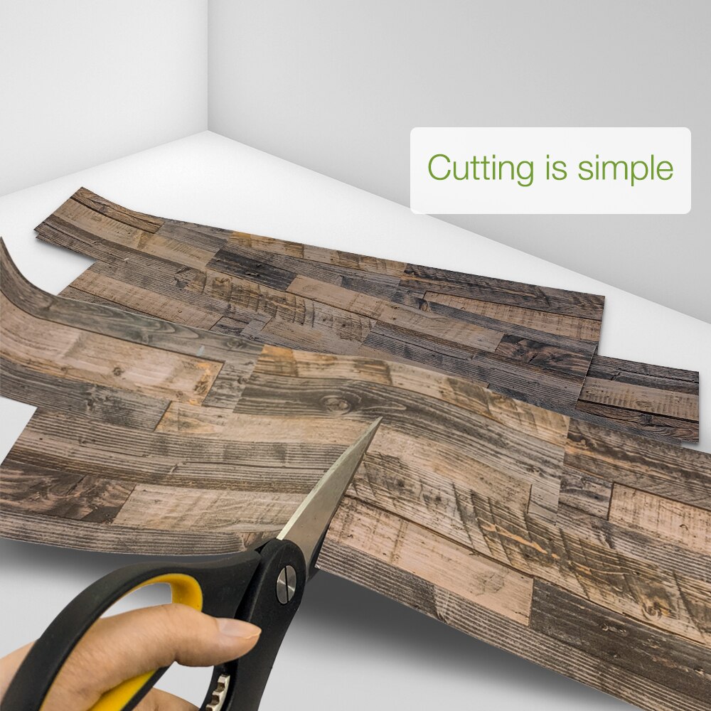 Funlife® american style™ 14 stk naturlig tre bakplate fliser gulvklistremerke peis vanntett baderomsinnredning