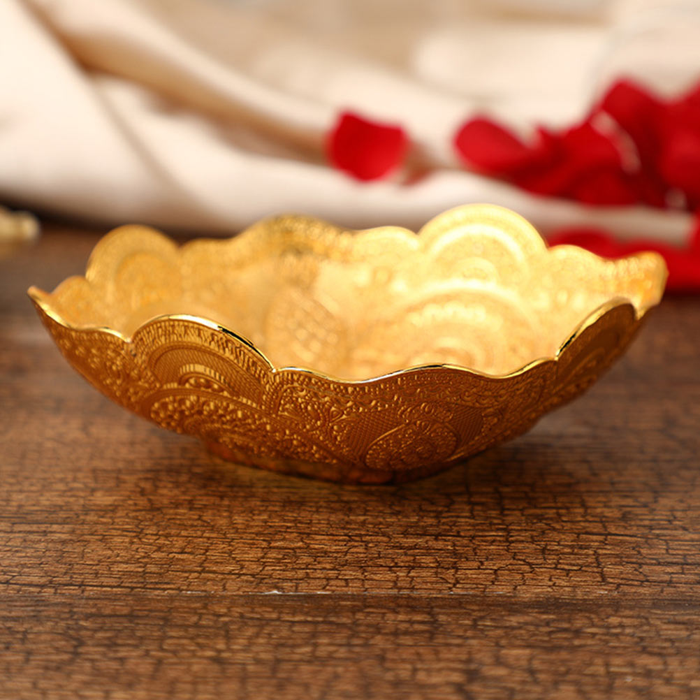 Delicate Fruits Serving Tray Chic Pastry Plate Metal Fruit Display Tray