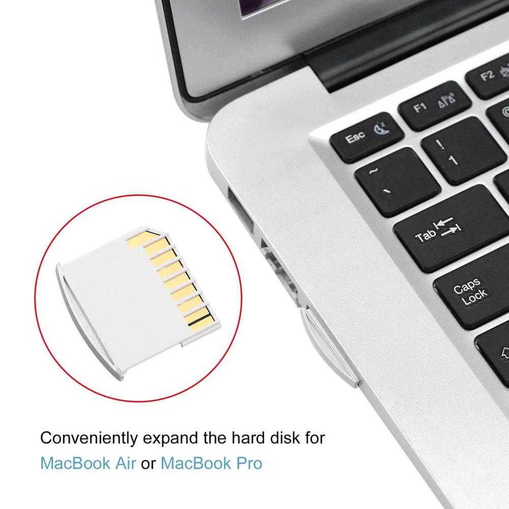 Kebidu hukommelse 64g læser tilbehør mini drev sd kortlæser skriver micro sd/tf til sd konverter adapter til macbook mac pro