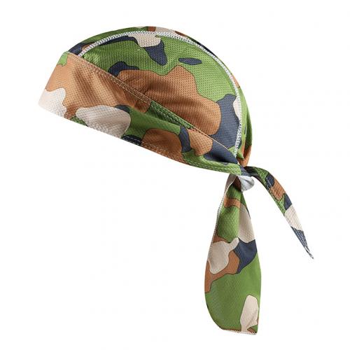 Oddychająca piracka chustka mężczyźni kobiety anty-pot czapka kolarska sport pod kask liner szosowe pałąk mtb nakrycia głowy kapelusz: Camouflage Green