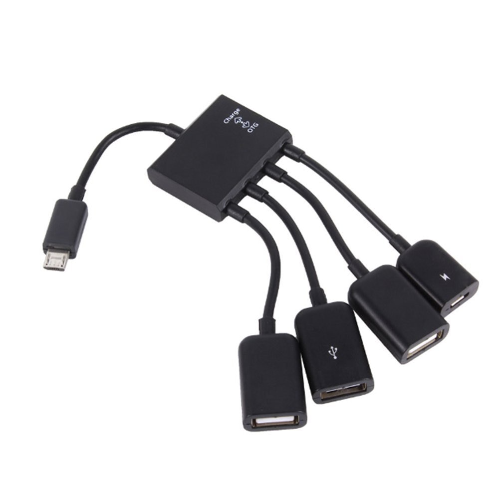 OTG 3/4 Port Micro USB Power Charging Hub Cable Spliter Connector Adapter For Smartphone Computer Tablet PC Data Wire