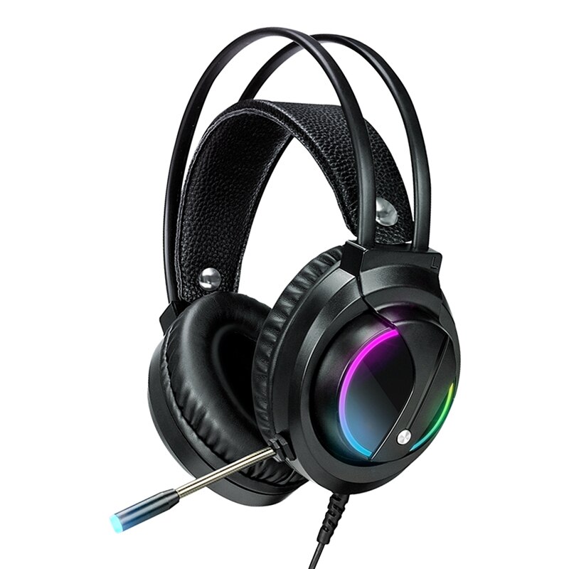 Head-Mounted Gaming Headset 7.1-Channel USB Interface Computer Gaming Headset with Microphone Over-Ear Headset