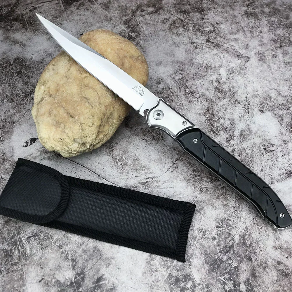Küchentaschenmesser Russisches EDC-Klappmesser 420 Stahl Clip Point Blade Kochmesser Utility Schneidwerkzeuge Scharfe Früchte 3 Stile: Black