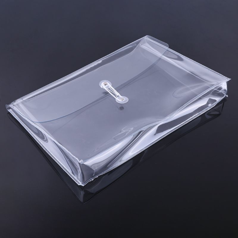 Multifunctional Transparent PVC Winding Storage Bag File Folder Makeup Organizer Y51A