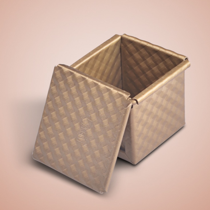 4 stuks/partij 6cm 10cm antiaanbak bakvorm mini vierkante kubieke toastvorm met deksel broodvorm met deksel