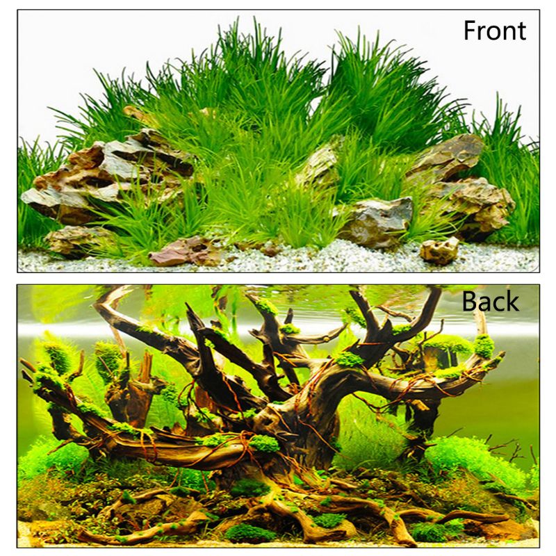 Fish Tank Background Painting Paper 3D Double-sided Ocean Landscape Poster Decorative Stickers Aquarium Decals 85WC: 12