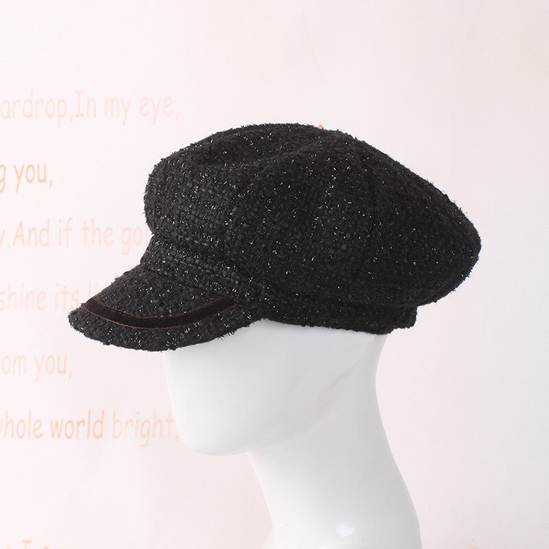 Wigens Corduroy News Boy Retro Cap Camel - White