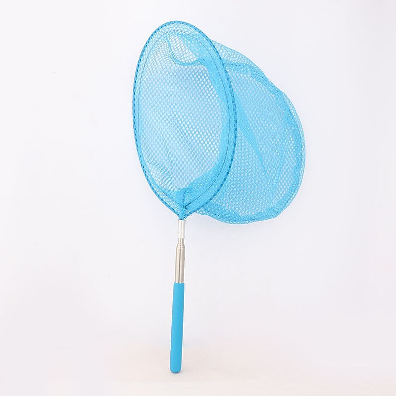 freundlicher Edelstahl Teleskop Fischnetz draussen Wasser Spielzeug Erfassen Schmetterling Insekt Netz freundlicher Erweiterbar Fischnetz: hell Blau