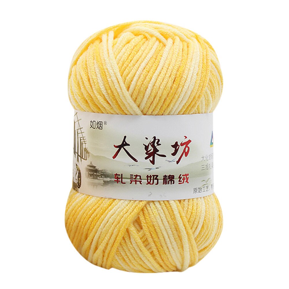 Soft Milk Cotton Wool Yarn For Knitting Children Hand Knitted Yarn DIY Knit Blanket Crochet Yarn Sweater: Dark grey