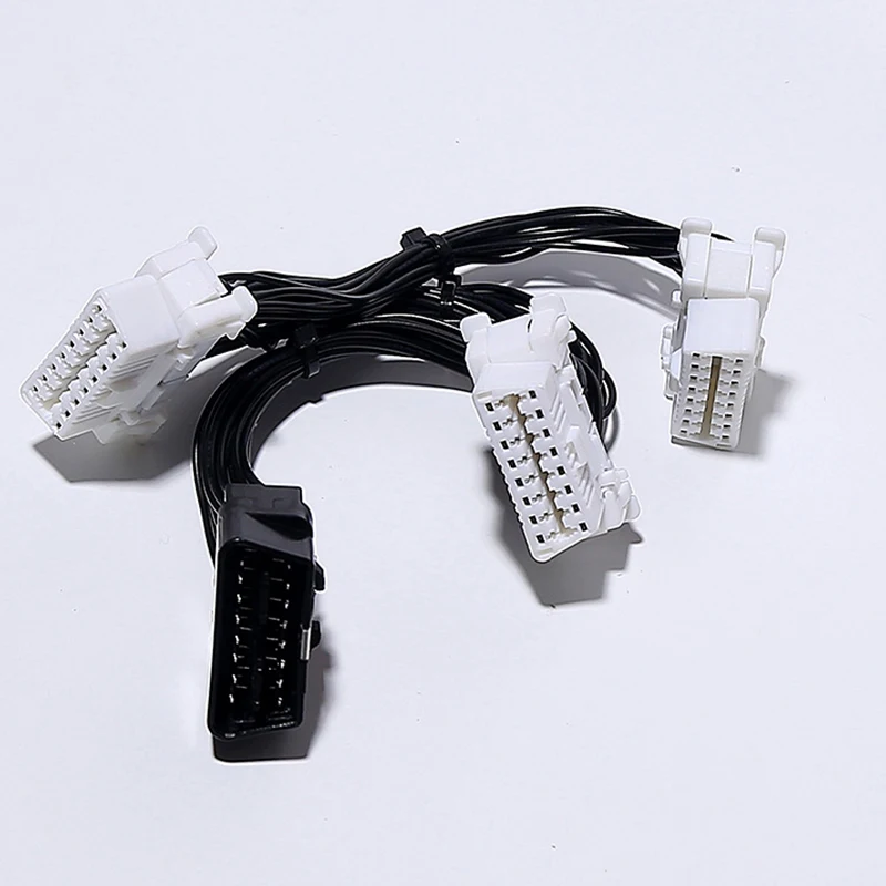 OBD 2 Y Splitter Extension Cable OBD2 16PIN Male to Female ELM327 Electronic Wire Connector 1 to 1/2/3 OBDII Connector Cable