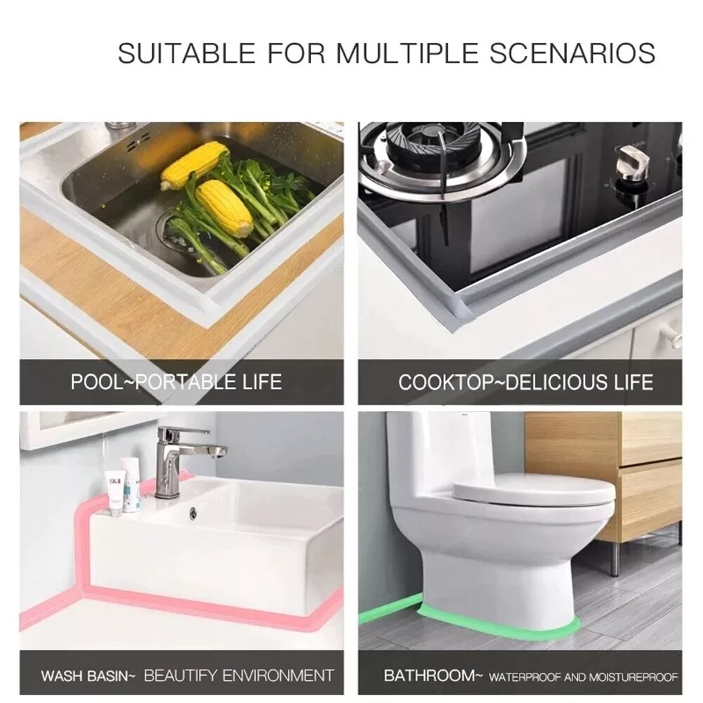 3200x2 2/38mm łazienka prysznic wanna taśma uszczelniająca taśma biała PVC samoprzylepna wodoodporna naklejka ścienna robić łazienki kuchnia