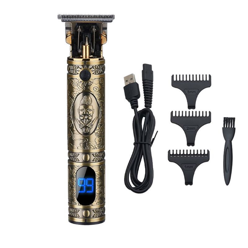 Hair Clippers Men T-Blade Beard Trimmer Barber Rechargeable Grooming Kit Cordless Haircut Machine: BZ