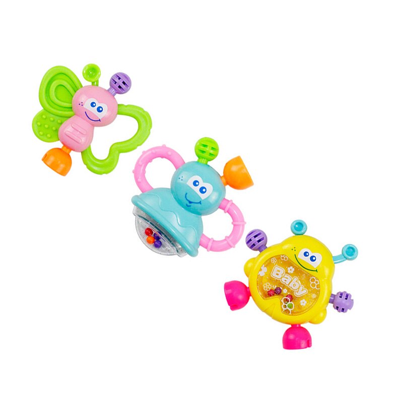 7 stk sæt baby legetøj håndhold ryster klokke interessant uddannelse rasler legetøj